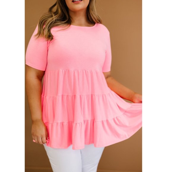 Zenana Tiered and True Full Size Run Tiered Babydoll Tunic - Picture 3 of 10